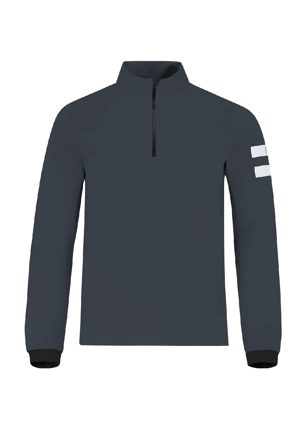 Onemore 631 - Turtleneck With Half Zip Grigio/Black/White