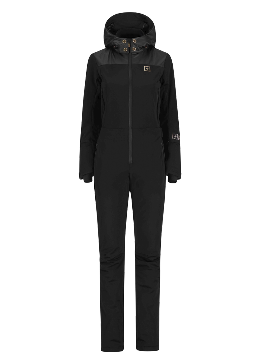 Onemore Tulum 161 - insulated One Piece Ski Suit Black/Black/Champagne