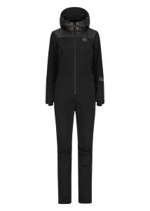 Onemore Tulum 161 - insulated One Piece Ski Suit Black/Black/Champagne