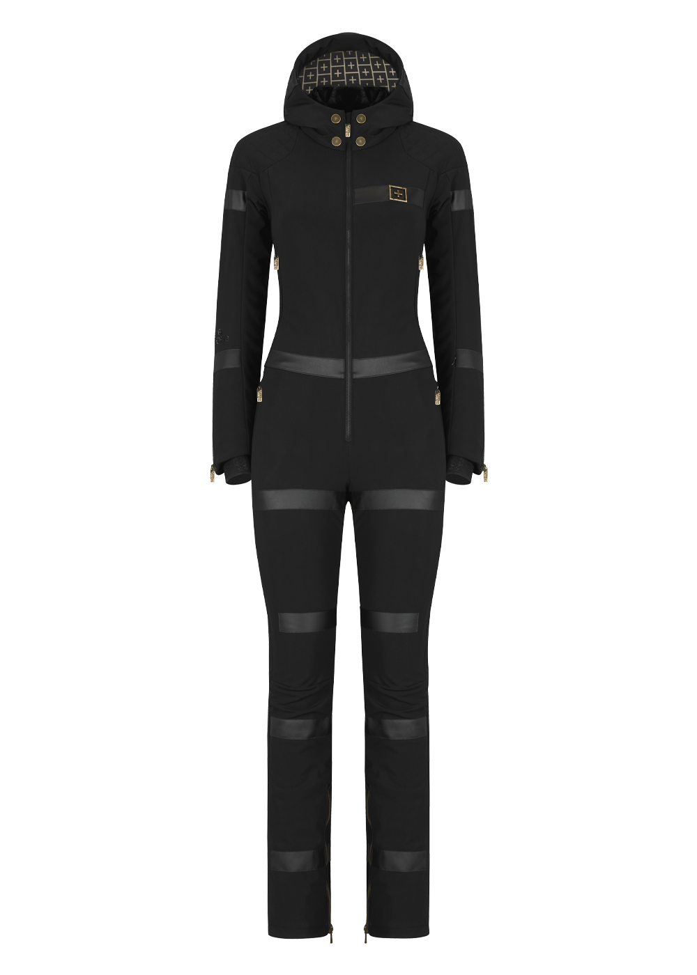 Onemore Tulum 441 - Softshell One Piece Ski Suit Black/Black/Champagne