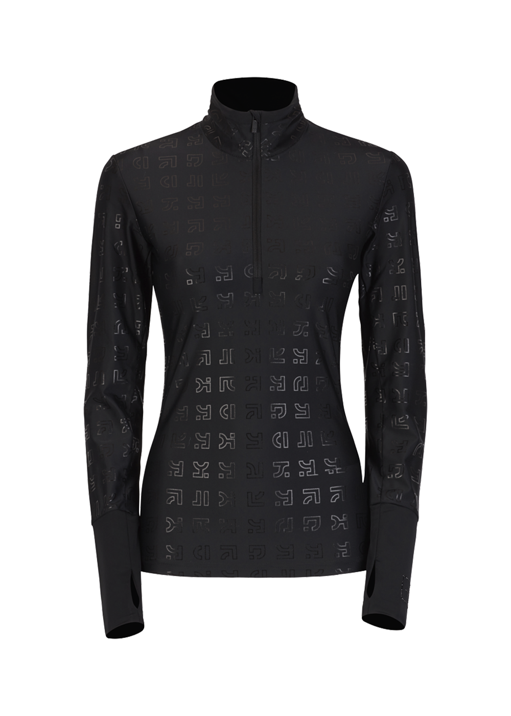 Onemore 631 - Turtleneck With Half Zip Printed