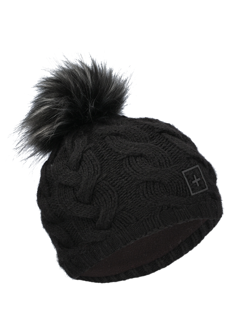 Onemore Bere 501 - Beanie With Eco-Fur Black/Back/Black