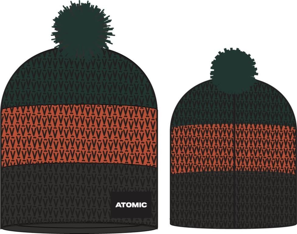 Atomic Bere Alps Kids Beanie-Anthracite-Rust-Dark Gr